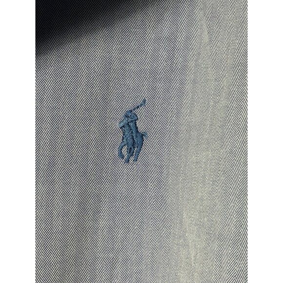 Ralph Lauren Yarmouth Oxford Blue Purple Cotton Long Sleeve Shirt 16 1/2 34/35 - Picture 2 of 4